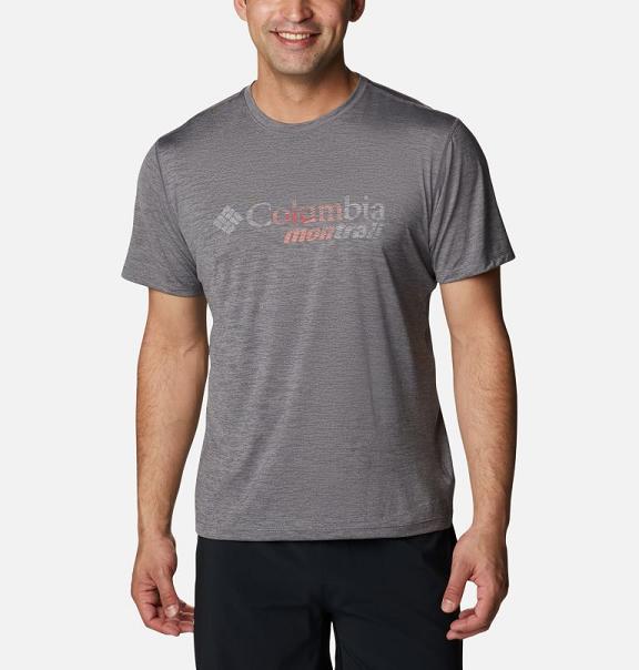 Columbia Trinity Trail T-Shirt Grey For Men's NZ2586 New Zealand